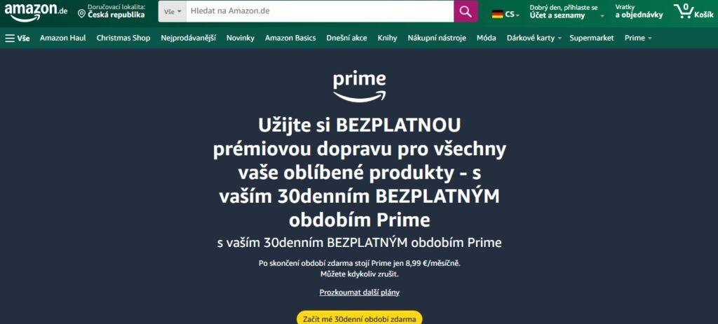 Amazon Prime je VIP placeným programem, který poskytuje některé klientské výhody.